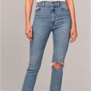 Abercrombie 90s slim straight ulta high rise jeans